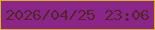 文字の大きさ：3、枠の色：d4b616、背景の色：8c2589、文字の色：522624 無料ブログパーツのブログ時計
