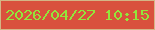 文字の大きさ：1、枠の色：d4b686、背景の色：d9513d、文字の色：92e63b 無料ブログパーツのブログ時計