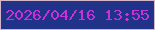 文字の大きさ：5、枠の色：d4b6c8、背景の色：213389、文字の色：c932da 無料ブログパーツのブログ時計