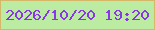 文字の大きさ：2、枠の色：d4b769、背景の色：bceca1、文字の色：8938e9 無料ブログパーツのブログ時計