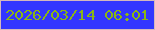 文字の大きさ：3、枠の色：d4b8bd、背景の色：3336ff、文字の色：8ab614 無料ブログパーツのブログ時計