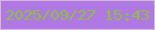 文字の大きさ：4、枠の色：d4b9d9、背景の色：af78e3、文字の色：89c140 無料ブログパーツのブログ時計