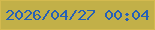 文字の大きさ：4、枠の色：d4ba4f、背景の色：c2b048、文字の色：2760b5 無料ブログパーツのブログ時計