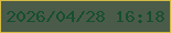 文字の大きさ：5、枠の色：d4bb43、背景の色：4b5b4a、文字の色：164e30 無料ブログパーツのブログ時計