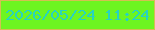 文字の大きさ：1、枠の色：d4bf52、背景の色：6df521、文字の色：27d3c1 無料ブログパーツのブログ時計