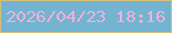 文字の大きさ：3、枠の色：d4bf7b、背景の色：74b4d0、文字の色：f3afda 無料ブログパーツのブログ時計