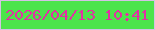 文字の大きさ：5、枠の色：d4c2e4、背景の色：4ce44b、文字の色：e230a4 無料ブログパーツのブログ時計