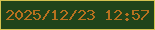 文字の大きさ：3、枠の色：d4c350、背景の色：20441a、文字の色：b7711f 無料ブログパーツのブログ時計
