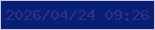 文字の大きさ：5、枠の色：d4c3ea、背景の色：072076、文字の色：2e3281 無料ブログパーツのブログ時計