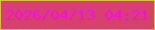 文字の大きさ：3、枠の色：d4c433、背景の色：d6416d、文字の色：f60ce9 無料ブログパーツのブログ時計