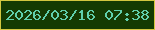 文字の大きさ：1、枠の色：d4c63f、背景の色：153a02、文字の色：60cfac 無料ブログパーツのブログ時計