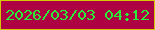 文字の大きさ：1、枠の色：d4c804、背景の色：ae0143、文字の色：29ed39 無料ブログパーツのブログ時計