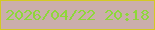 文字の大きさ：4、枠の色：d4c923、背景の色：cbaeab、文字の色：8ed73a 無料ブログパーツのブログ時計