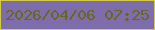 文字の大きさ：4、枠の色：d4c94a、背景の色：7d6eab、文字の色：6b6520 無料ブログパーツのブログ時計