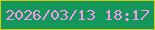 文字の大きさ：1、枠の色：d4cc10、背景の色：13975b、文字の色：f798ee 無料ブログパーツのブログ時計