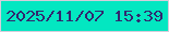 文字の大きさ：5、枠の色：d4cddb、背景の色：03e7c1、文字の色：32276f 無料ブログパーツのブログ時計
