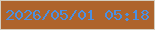 文字の大きさ：5、枠の色：d4cebf、背景の色：ae642c、文字の色：4a90e3 無料ブログパーツのブログ時計