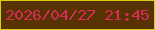 文字の大きさ：4、枠の色：d4cf14、背景の色：573303、文字の色：d72b55 無料ブログパーツのブログ時計