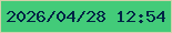 文字の大きさ：3、枠の色：d4d0ab、背景の色：43cb79、文字の色：002445 無料ブログパーツのブログ時計
