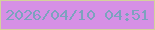 文字の大きさ：1、枠の色：d4d29b、背景の色：d690e5、文字の色：7ca2be 無料ブログパーツのブログ時計