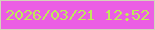 文字の大きさ：2、枠の色：d4d3ba、背景の色：eb5ee4、文字の色：bfea5a 無料ブログパーツのブログ時計