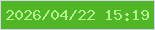 文字の大きさ：3、枠の色：d4d5ec、背景の色：51b625、文字の色：b3f18d 無料ブログパーツのブログ時計