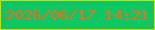 文字の大きさ：1、枠の色：d4da08、背景の色：0bc864、文字の色：f7691b 無料ブログパーツのブログ時計