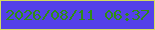 文字の大きさ：2、枠の色：d4dc5f、背景の色：5440e9、文字の色：2f8d15 無料ブログパーツのブログ時計