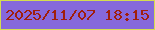 文字の大きさ：5、枠の色：d4dd50、背景の色：8668dc、文字の色：a01e0c 無料ブログパーツのブログ時計
