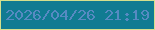 文字の大きさ：3、枠の色：d4df8d、背景の色：107b92、文字の色：568ac2 無料ブログパーツのブログ時計