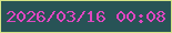文字の大きさ：1、枠の色：d4e386、背景の色：285356、文字の色：e047c1 無料ブログパーツのブログ時計