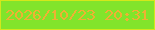 文字の大きさ：2、枠の色：d4e71b、背景の色：82e42b、文字の色：efb133 無料ブログパーツのブログ時計