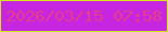 文字の大きさ：2、枠の色：d4ea19、背景の色：c626e1、文字の色：e83d87 無料ブログパーツのブログ時計