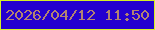 文字の大きさ：1、枠の色：d4f124、背景の色：2400d0、文字の色：b28371 無料ブログパーツのブログ時計
