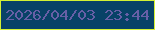 文字の大きさ：4、枠の色：d4f134、背景の色：084267、文字の色：675fa6 無料ブログパーツのブログ時計