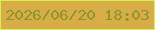 文字の大きさ：5、枠の色：d4f24e、背景の色：d8ad47、文字の色：8d952e 無料ブログパーツのブログ時計
