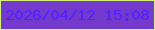 文字の大きさ：1、枠の色：d4f278、背景の色：743acc、文字の色：5520ff 無料ブログパーツのブログ時計