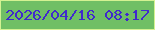 文字の大きさ：3、枠の色：d4f292、背景の色：70bf65、文字の色：4029cd 無料ブログパーツのブログ時計