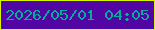 文字の大きさ：1、枠の色：d4f601、背景の色：5105a3、文字の色：01af9a 無料ブログパーツのブログ時計