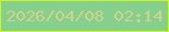 文字の大きさ：4、枠の色：d4f60d、背景の色：83d08f、文字の色：d5d186 無料ブログパーツのブログ時計
