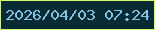 文字の大きさ：3、枠の色：d4f66b、背景の色：082b34、文字の色：7ec5e7 無料ブログパーツのブログ時計