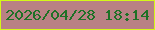 文字の大きさ：4、枠の色：d4f818、背景の色：b98184、文字の色：1e7126 無料ブログパーツのブログ時計