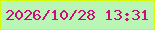 文字の大きさ：2、枠の色：d4f909、背景の色：b9f5b4、文字の色：d10b7c 無料ブログパーツのブログ時計