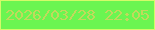 文字の大きさ：1、枠の色：d4fa69、背景の色：6bf551、文字の色：c1d95c 無料ブログパーツのブログ時計