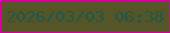 文字の大きさ：4、枠の色：d5009a、背景の色：565528、文字の色：1f5848 無料ブログパーツのブログ時計