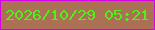 文字の大きさ：5、枠の色：d502e7、背景の色：ac7055、文字の色：4ff01c 無料ブログパーツのブログ時計