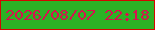 文字の大きさ：1、枠の色：d50600、背景の色：2db225、文字の色：d8104f 無料ブログパーツのブログ時計