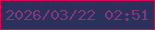 文字の大きさ：2、枠の色：d50754、背景の色：2c305c、文字の色：7c3a78 無料ブログパーツのブログ時計