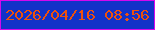 文字の大きさ：5、枠の色：d507ee、背景の色：1332c8、文字の色：ee510c 無料ブログパーツのブログ時計