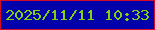 文字の大きさ：5、枠の色：d50928、背景の色：0201aa、文字の色：7ed30c 無料ブログパーツのブログ時計